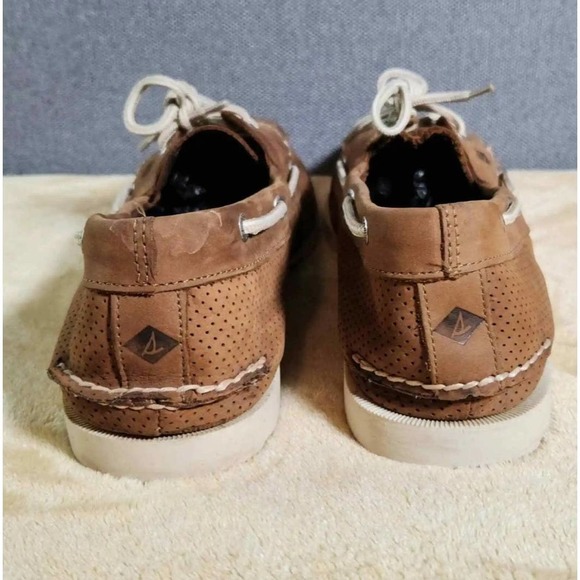 Sperry Top-Sider Men's Leeward Perforated Tan Shoe 2-Eye - Picture 5 of 6